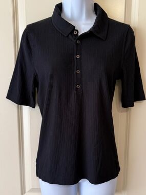 SPANX Ribbed Polo Shirt size Medium